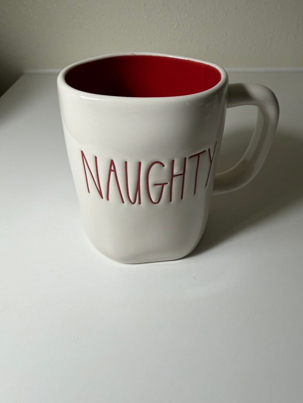 Rae Dunn Artisan Collection Naughty/Nice Ceramic Mug